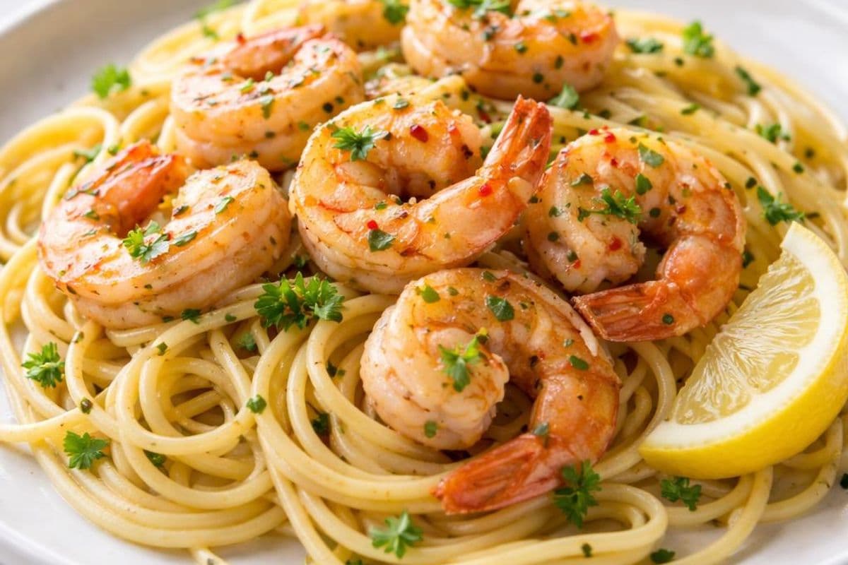 Garlic Butter Shrimp with Lemon Pasta – featured image