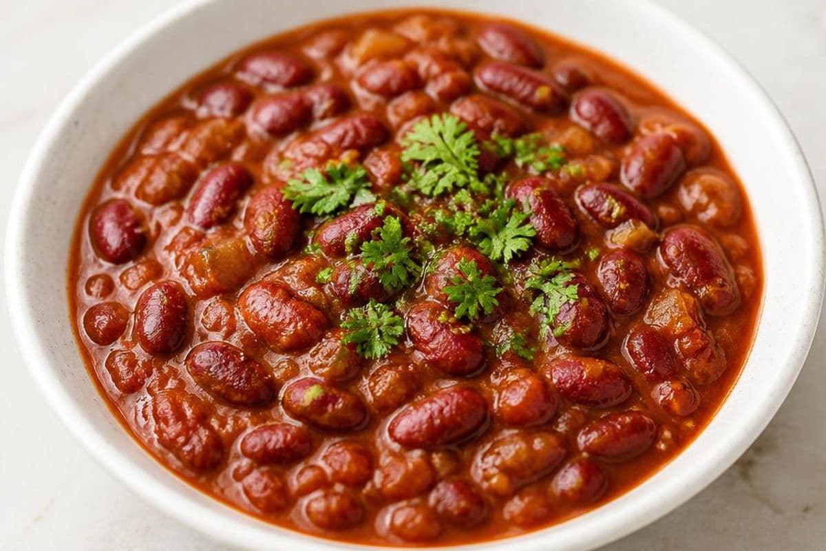 Rajma (Punjabi kidney bean curry), freshly prepared