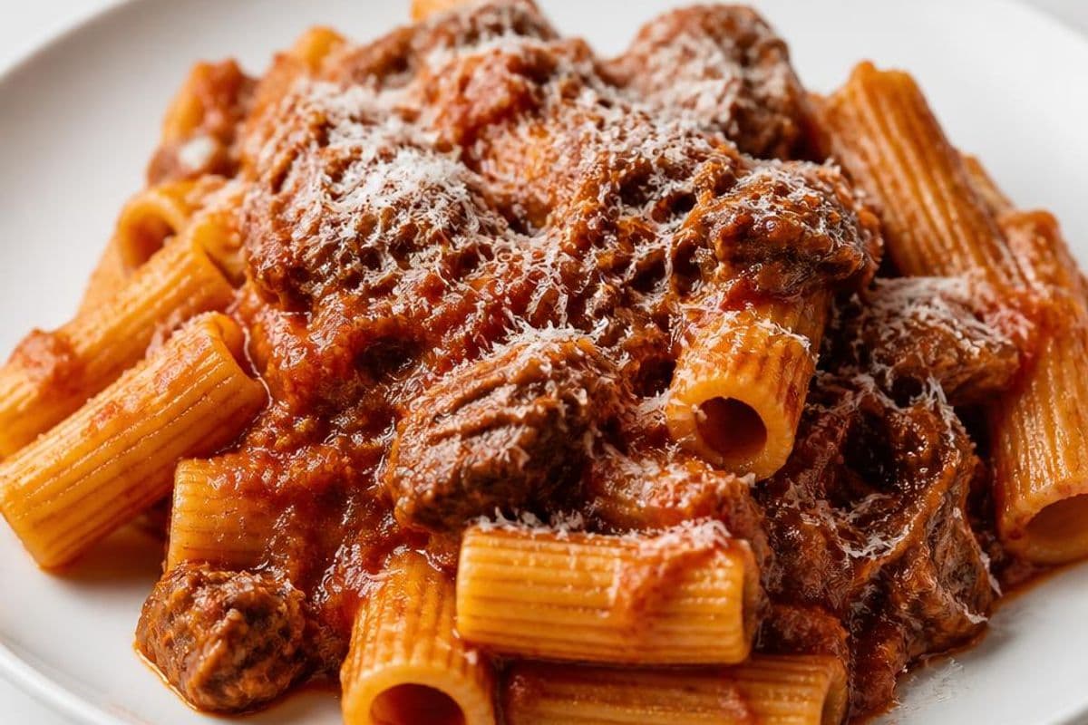 Ragù alla Napoletana, freshly prepared