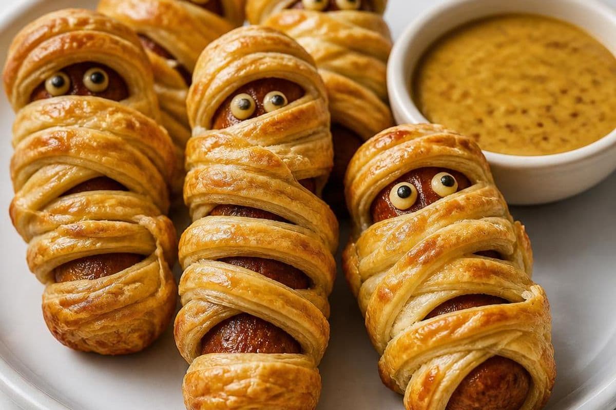 Mummy Sausage Rolls with Honey‑Mustard Dip – featured image