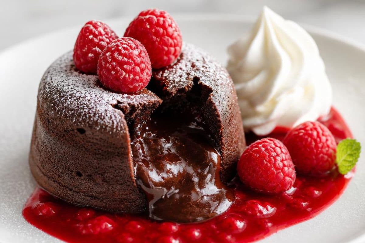 Individual Chocolate Fondants with Raspberry Coulis – featured image