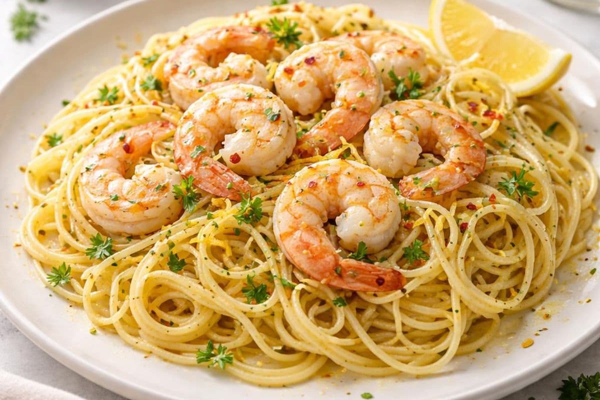 Quick Lemon Garlic Shrimp Pasta – featured image