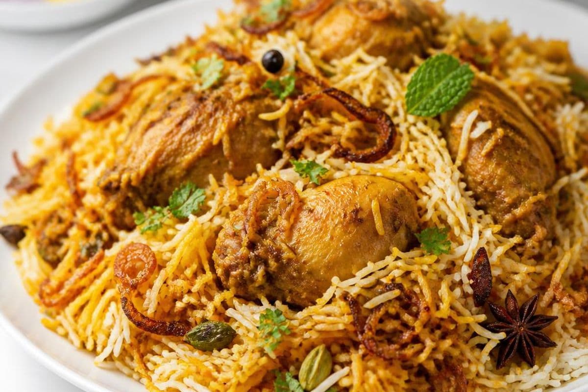Classic Chicken Biryani (Dum Style), freshly prepared
