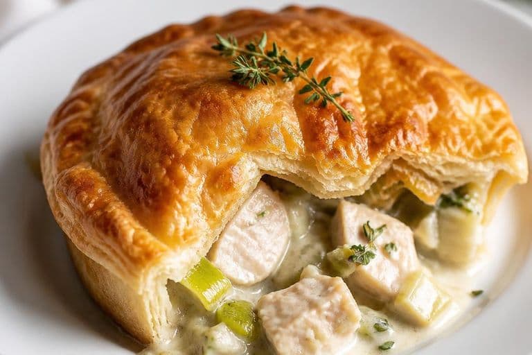Classic British Chicken and Leek Pie