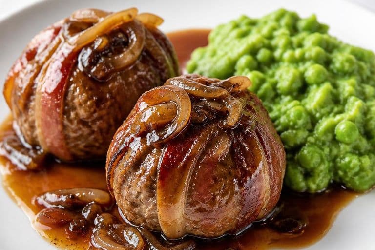 Faggots and Minted Peas (Traditional British)