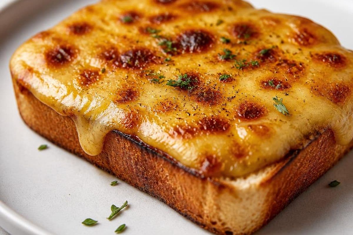 Classic Welsh Rarebit, freshly prepared