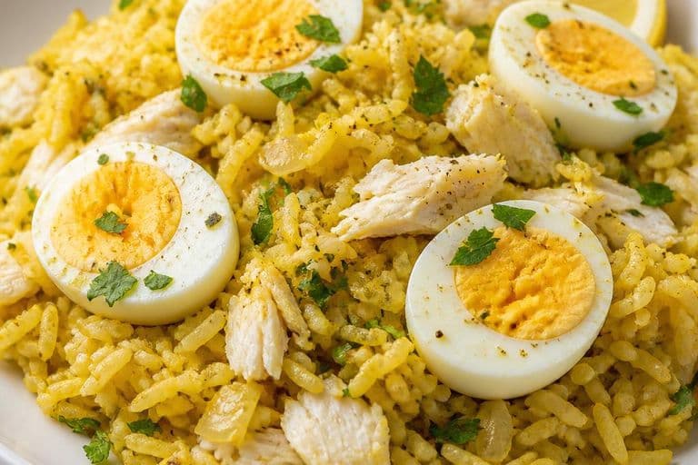 Classic British Kedgeree (Smoked Haddock, Rice & Eggs)