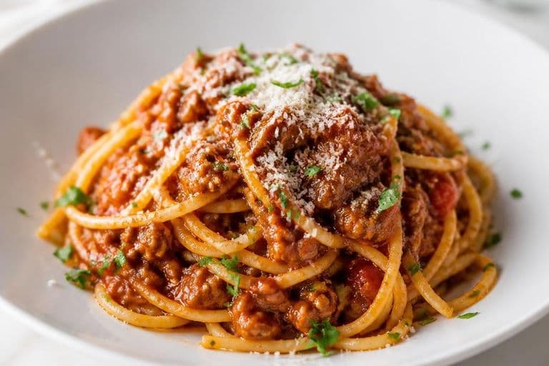 Spaghetti Bolognese (Slow-Simmered Ragu)