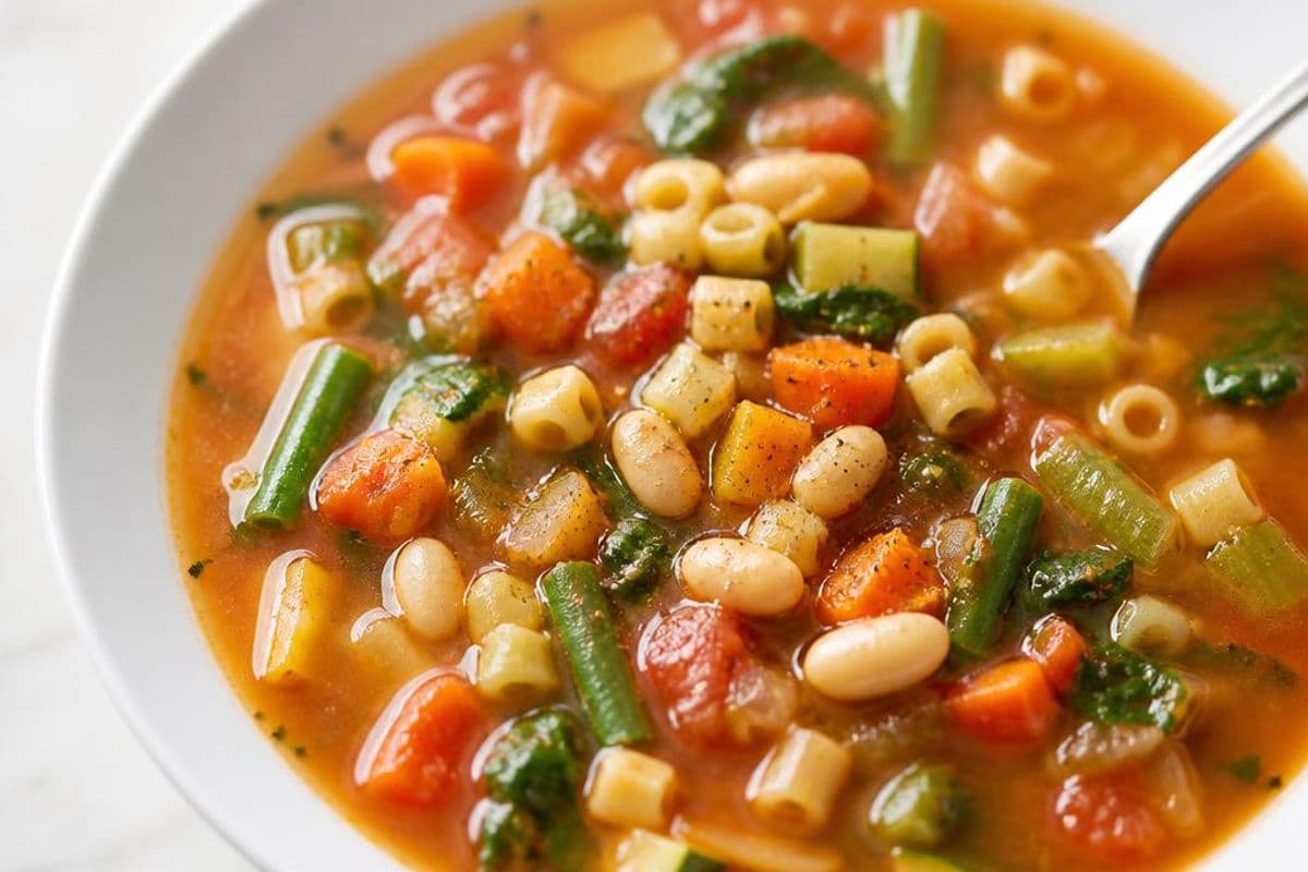 Classic Italian Minestrone, freshly prepared