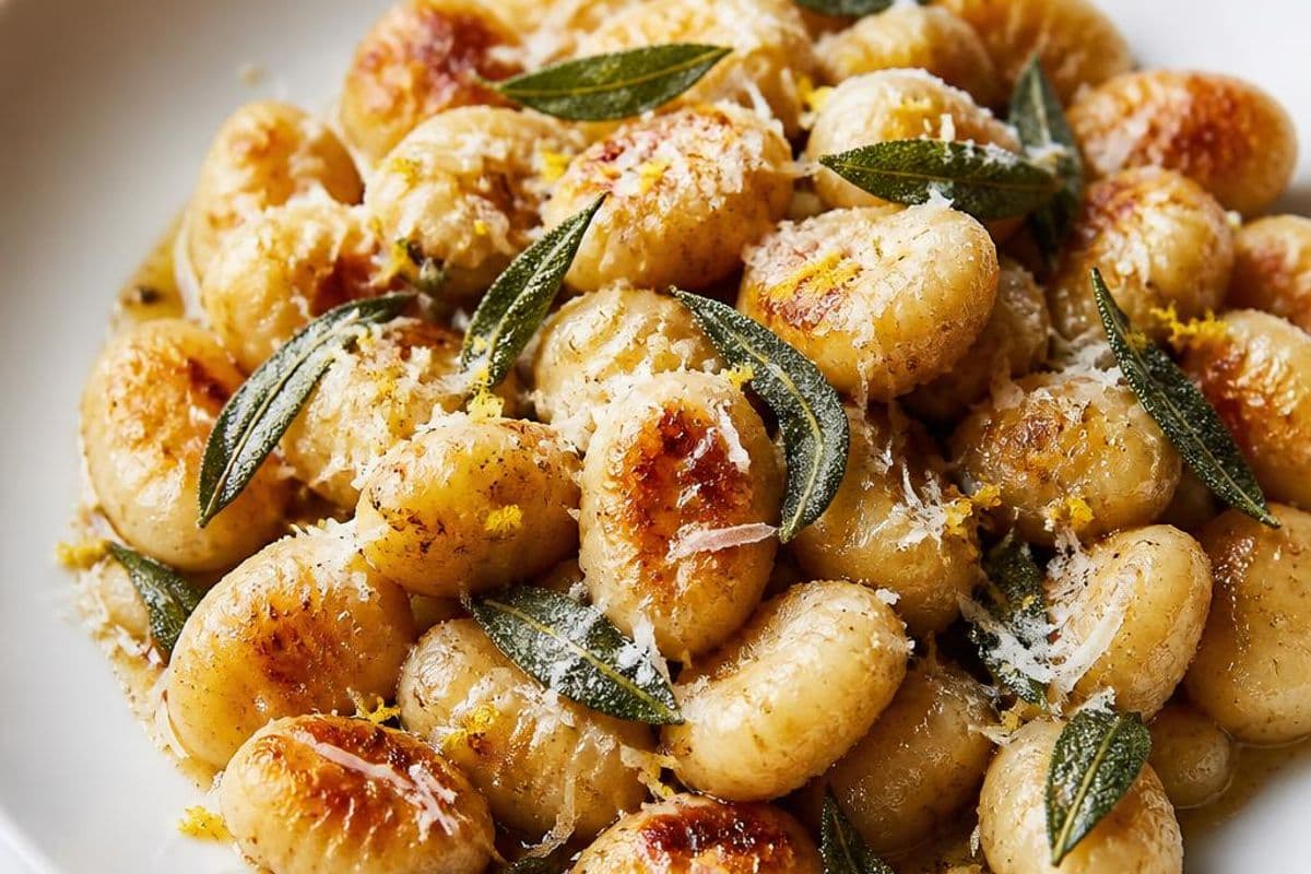 Gnocchi with Brown Sage Butter, freshly prepared