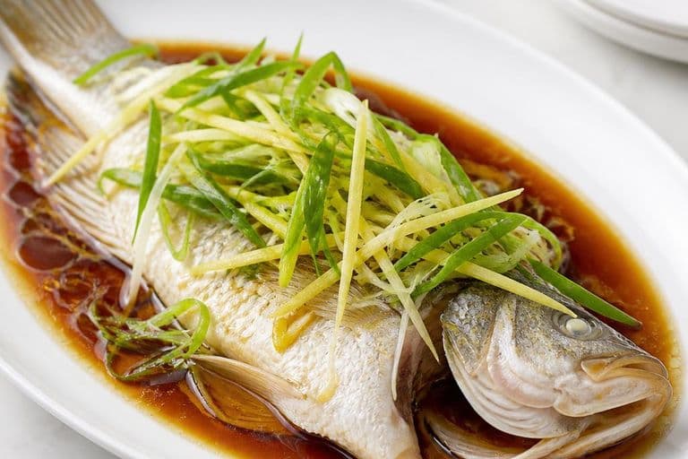 Cantonese steamed whole sea bass with ginger and spring onion – featured image