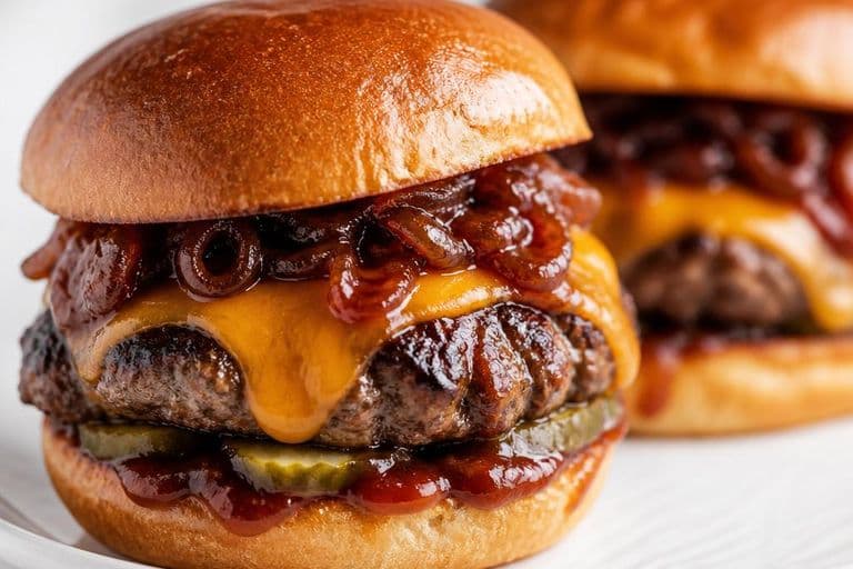 Smoky BBQ Beef Burgers with Homemade Sauce – featured image