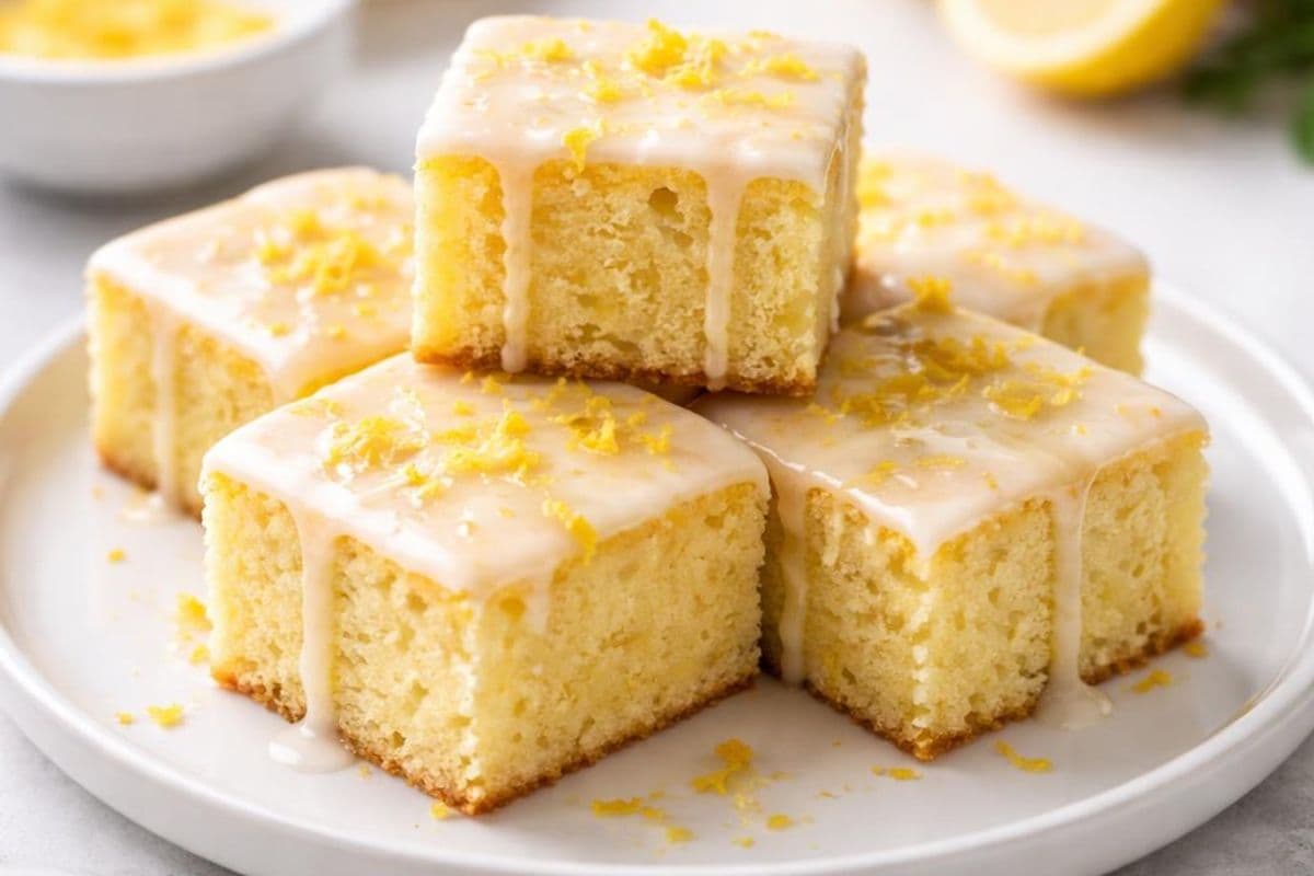 Lemon drizzle traybake – featured image