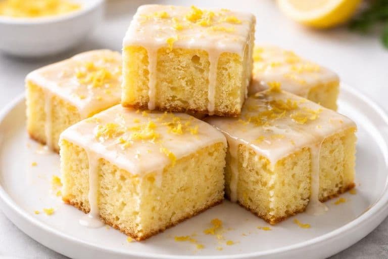 Lemon drizzle traybake
