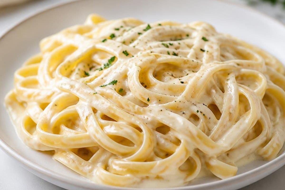 Fettuccine Alfredo (Creamy Restaurant-Style), freshly prepared