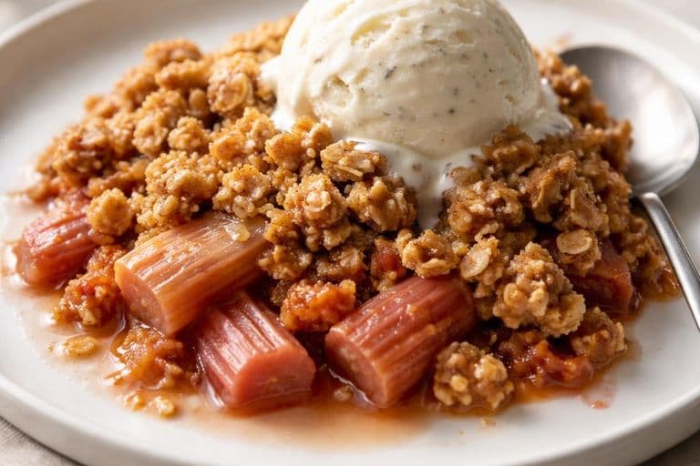 Rhubarb & Stem Ginger Crumble – featured image